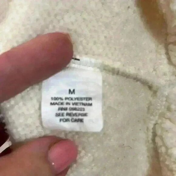 BCG SHERPA‎ TURTLENECK LONG SLEEVE PULLOVER FRONT POCKET CREAM SIZE M - Picture 6 of 8